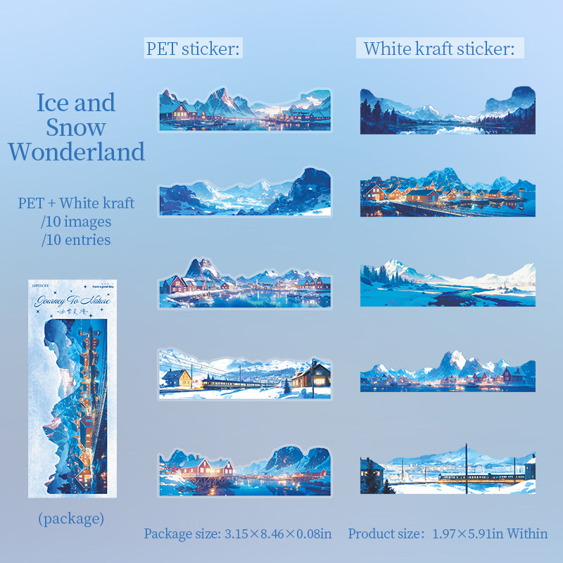 10pcs landscape sticker pack (S25100901)