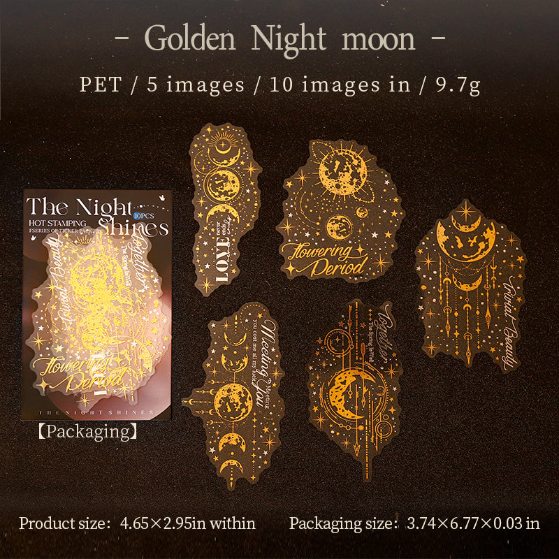 10pcs night shines PET-sticker pack (S25092410)