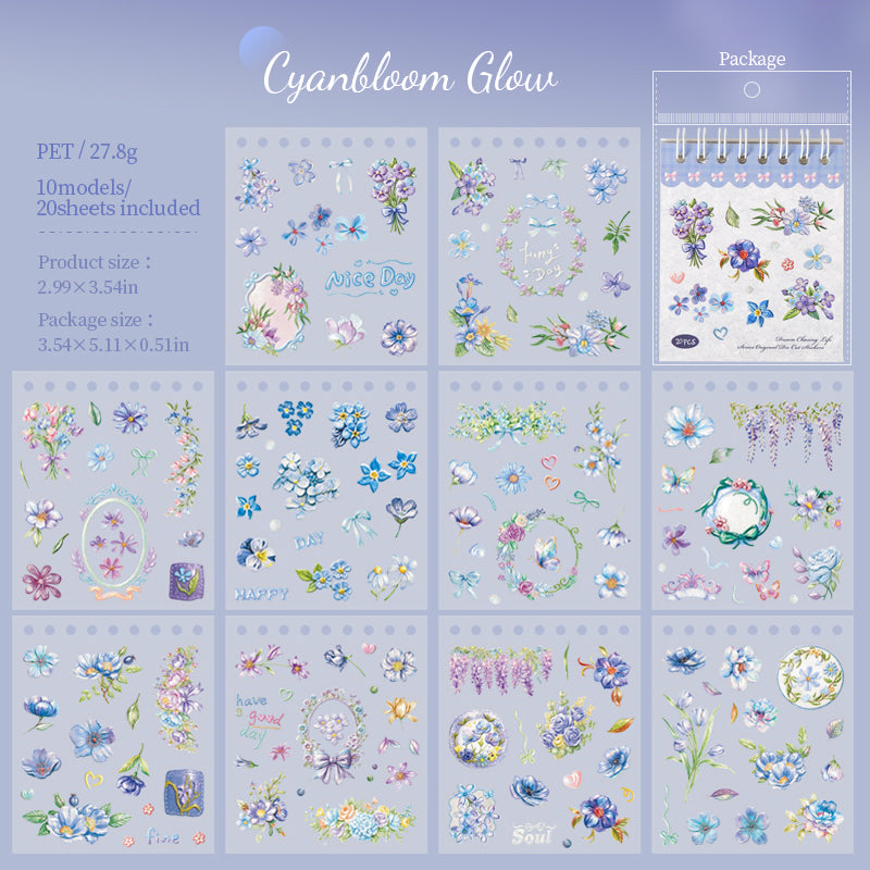 20sheets floral sticker book(TZB26071910)