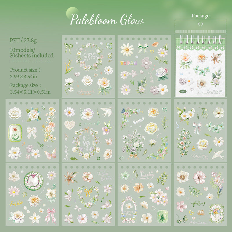 20sheets floral sticker book(TZB26071910)