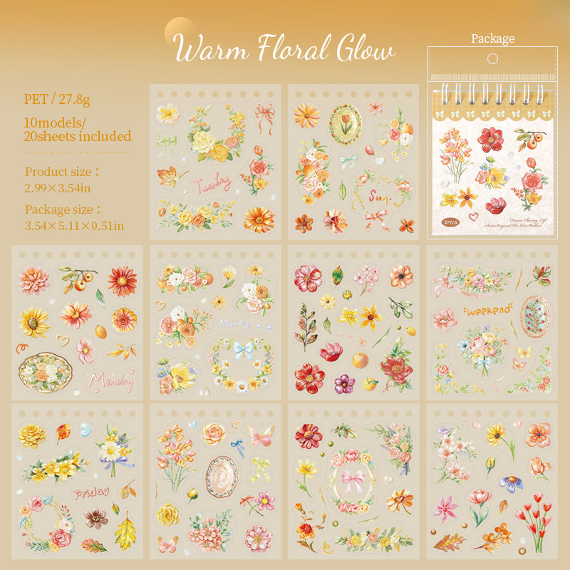 20sheets floral sticker book(TZB26071910)