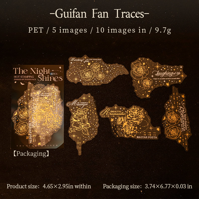 10pcs night shines PET-sticker pack (S25092410)