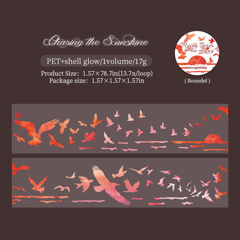 1 roll flying bird PET- tape (T25092510)