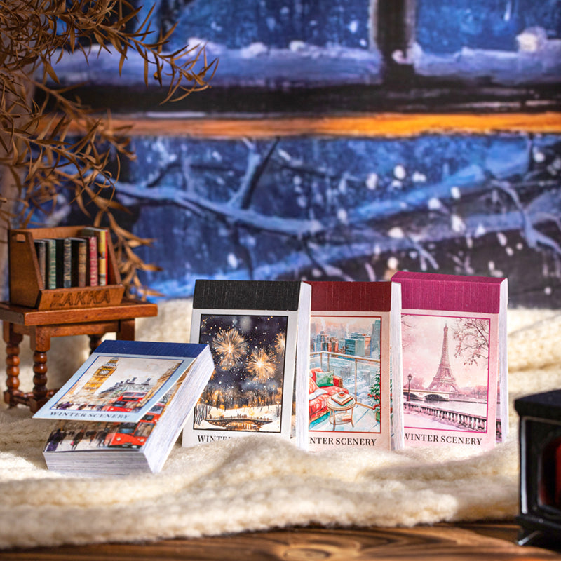 50pcs winter country mini sticker book (S25110614)