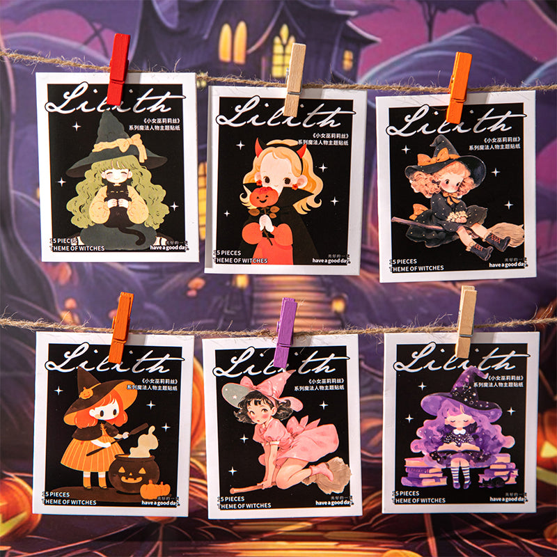 15pcs cute witches sticker pack (S25080603)
