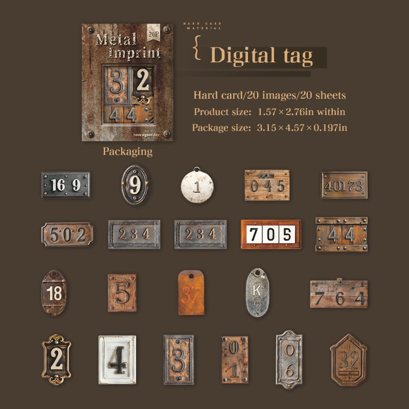 20pcs vintage card-sticker pack (S25101611)