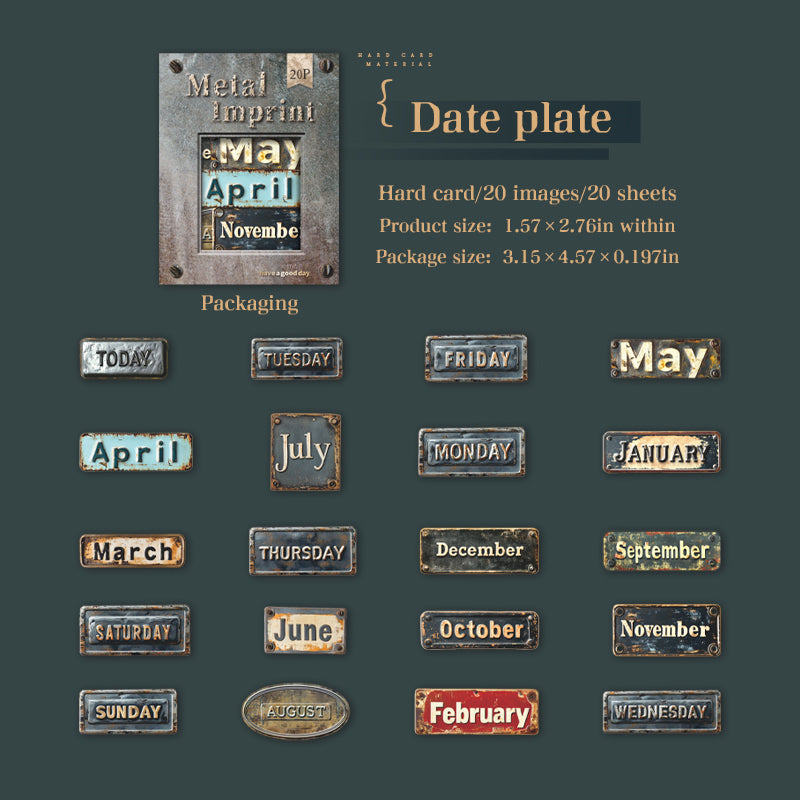 20pcs vintage card-sticker pack (S25101611)