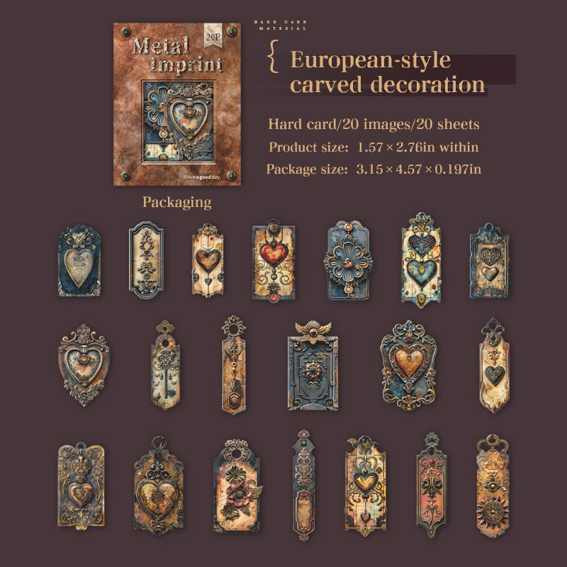 20pcs vintage card-sticker pack (S25101611)