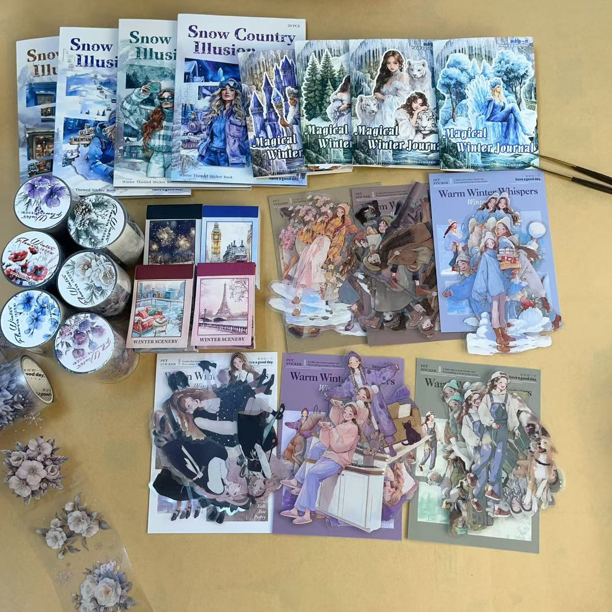 556pcs winter journaling bundle (A25111001)