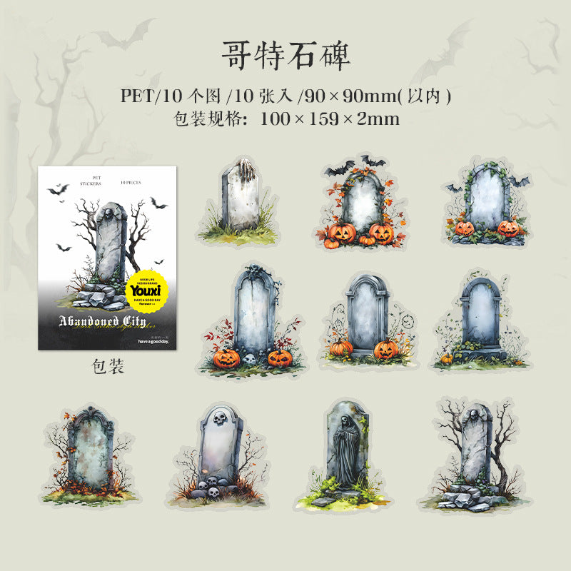 10pcs gothic sticker pack (S25050512)