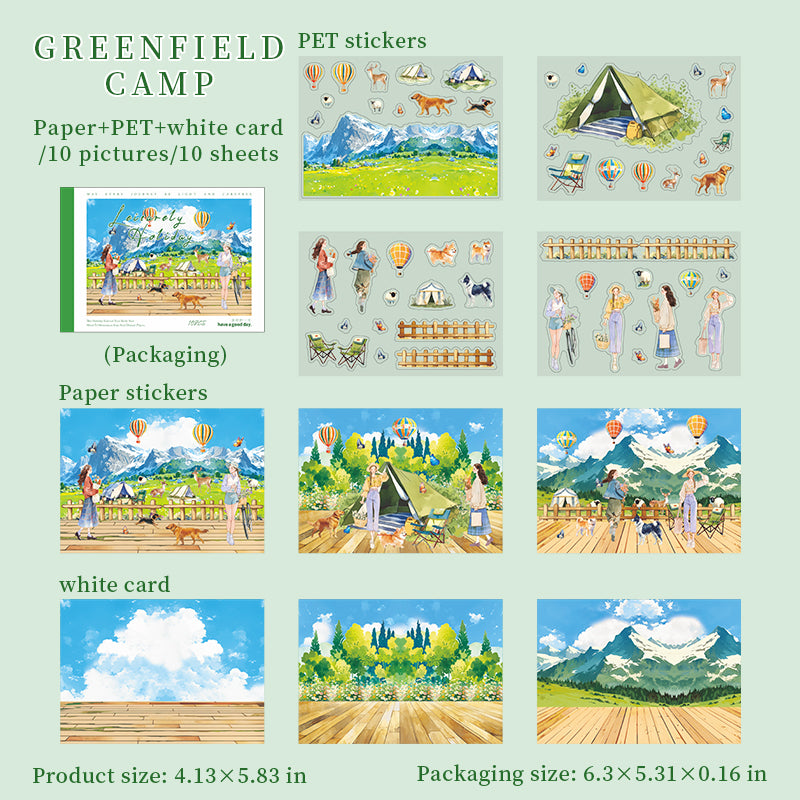 10sheets leisure holiday paper+card+PET sticker book (TZB25102112)