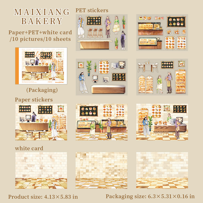 10sheets leisure holiday paper+card+PET sticker book (TZB25102112)