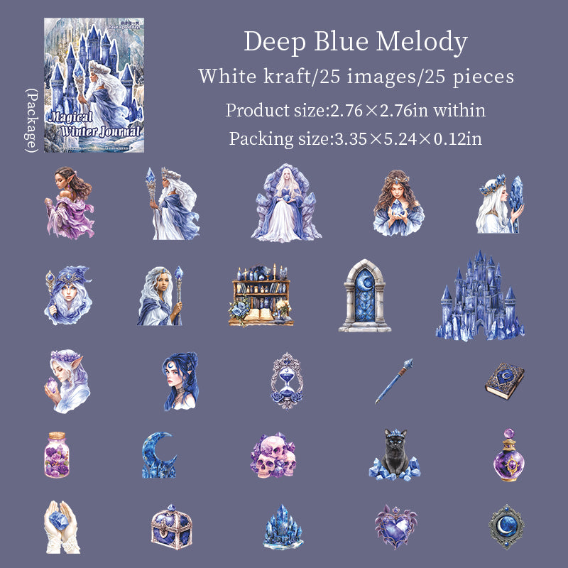 25pcs magical winter sticker pack (S25110613)