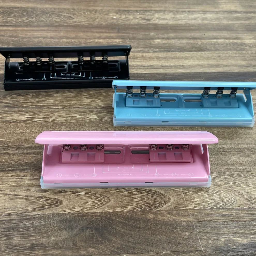 Adjustable 6 Hole Punch: Capacity for A4 / A5 / A6 / Personal/Pocket Size (C25112411)