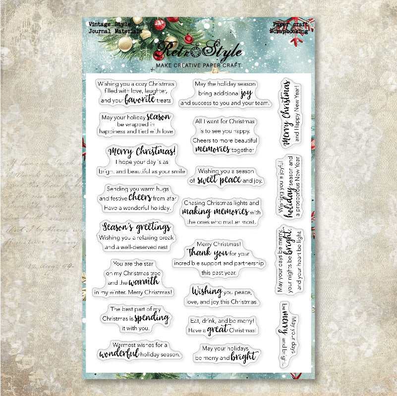 Christmas Silicone clear stamp