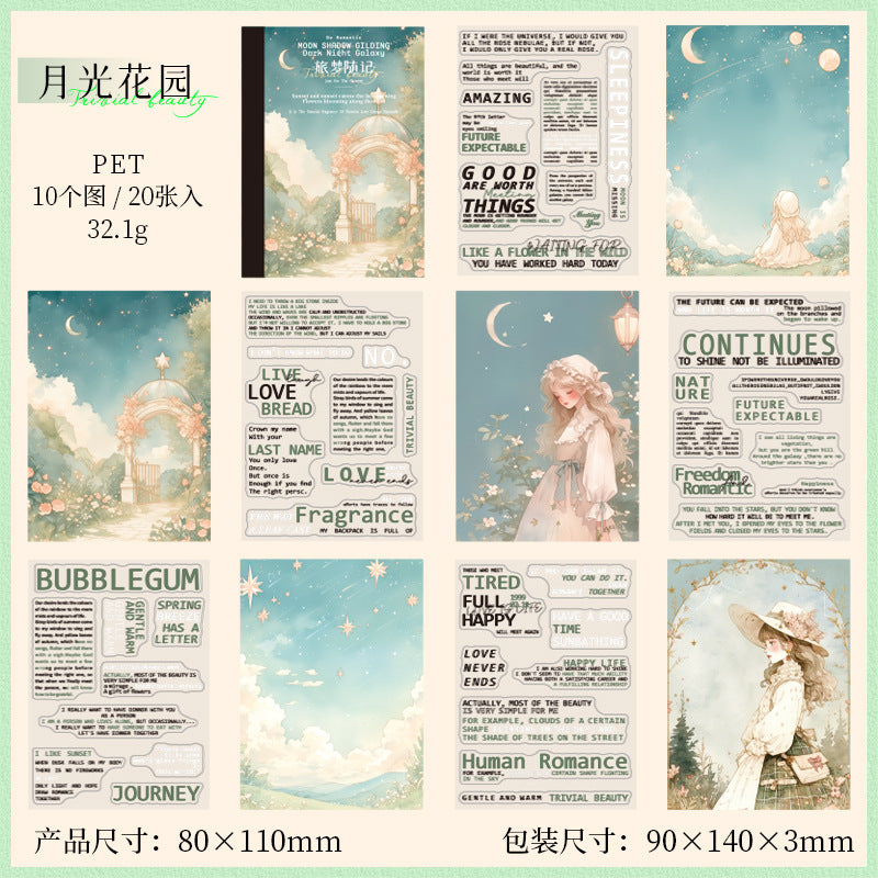 20pcs travel dream PET- sticker book (TZB25061704)
