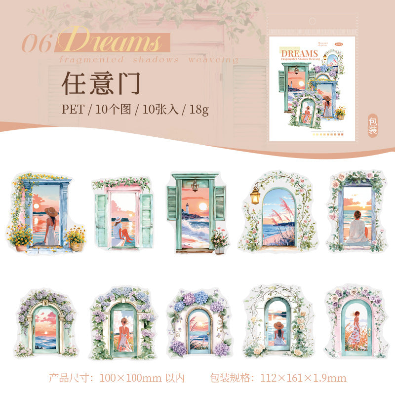 10pcs dream puzzle sticker pack (S25061705)