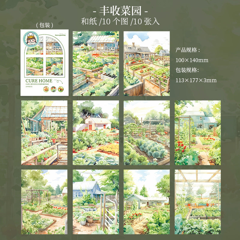 10pcs cure home washi-sticker pack (S25061706)