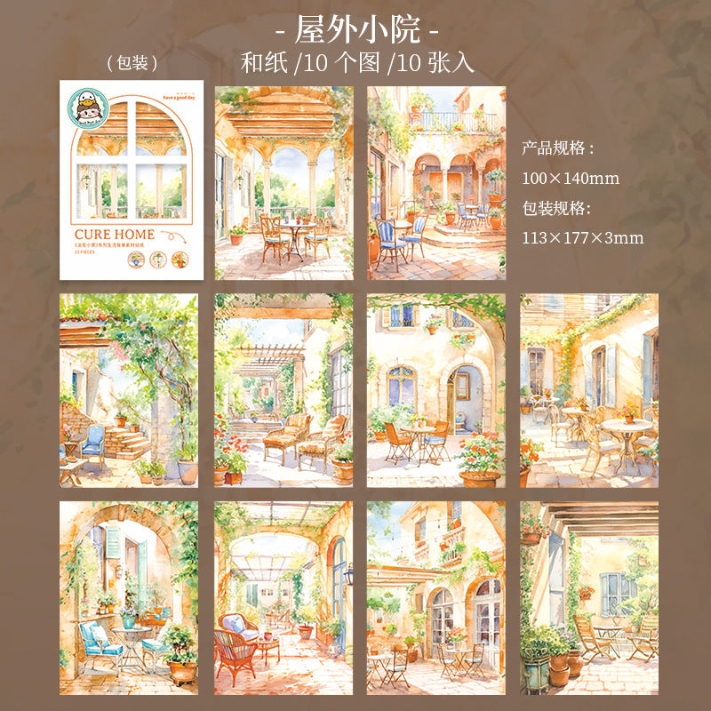 10pcs cure home washi-sticker pack (S25061706)