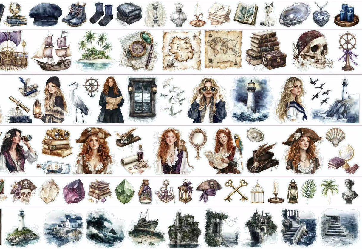 6rolls pirate PET- tape set (T25061803)