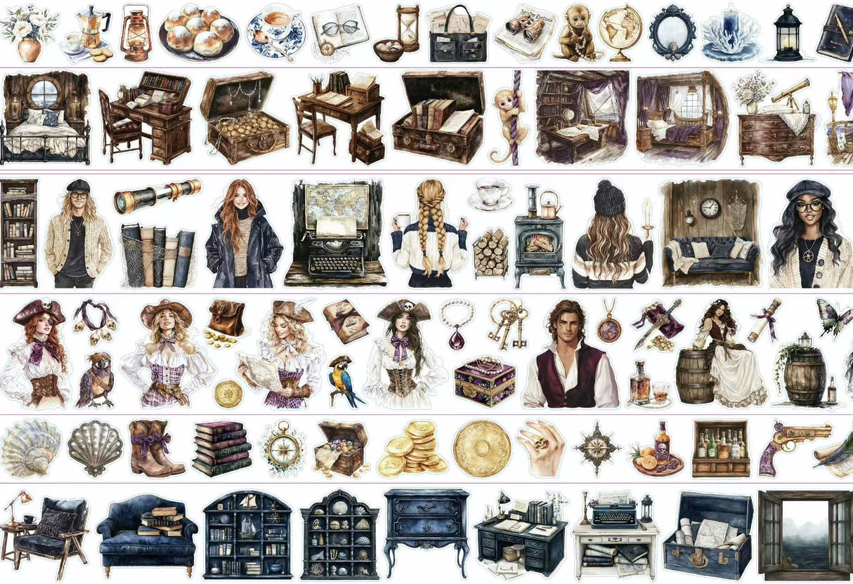 6rolls pirate PET- tape set (T25061803)