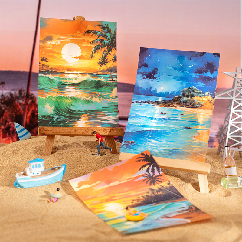 10pcs sunset in california sticker pack (S25071505)