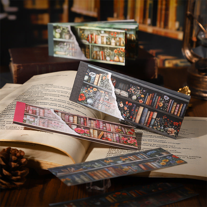 20sheets bookshelf PET+washi sticker book (TZB25081804)
