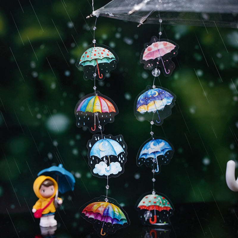 50pcs rainy umbrella PET-sticker pack (S25072905)