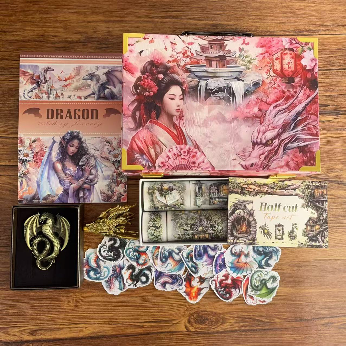 Dragon bundle with wooden suitcase (A260413)