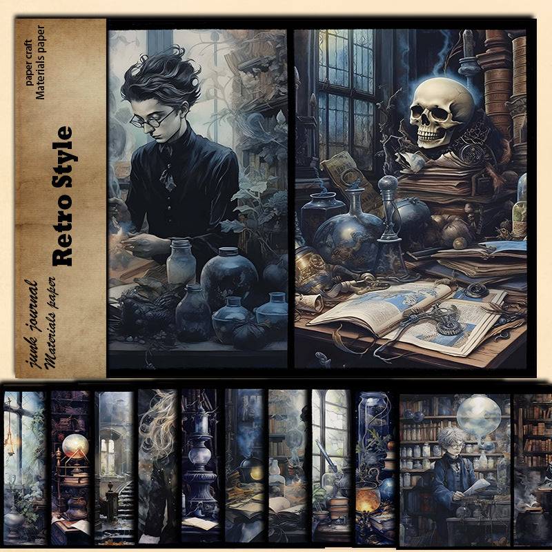 10pcs dark gothic Lab paper pack (P26061706)