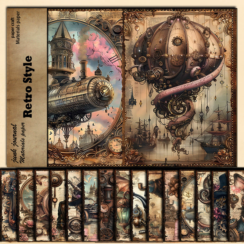 15pcs steam punk paper pack (P26071402)