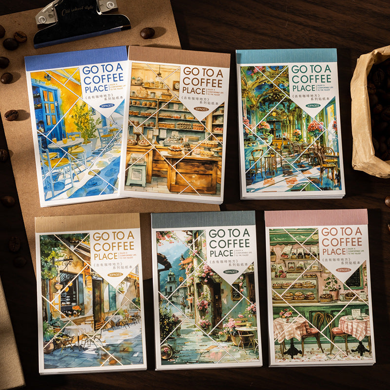30sheets coffee sticker book (TZB25051903)