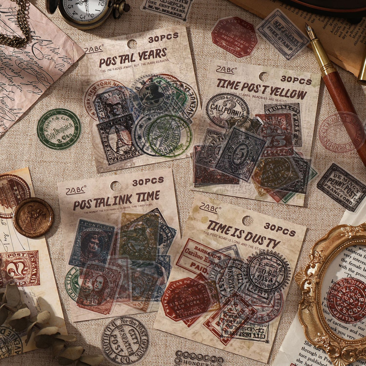 30pcs vintage post sticker pack (S25071804)