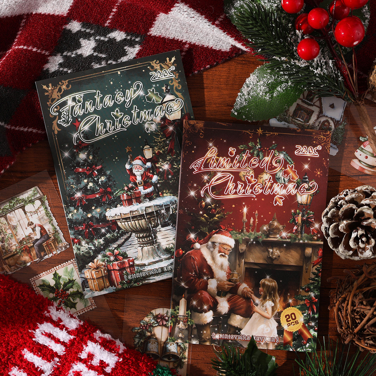 20sheets Christmas PET-sticker book (TZB25081102)