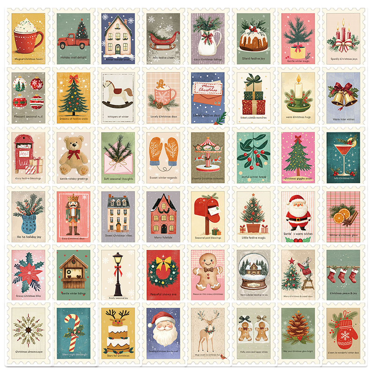 50pcs christmas post sticker pack(S26090103)
