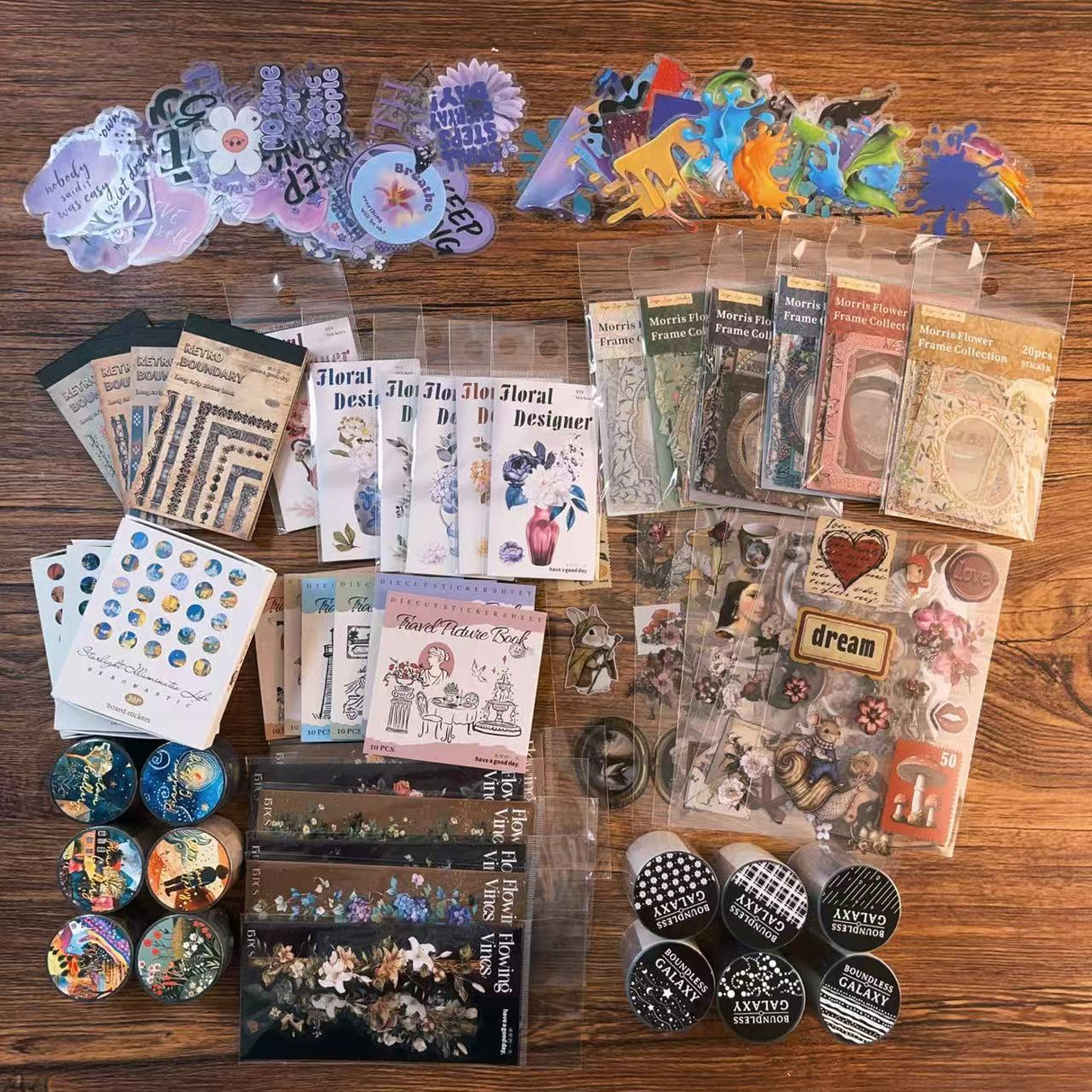 1000pcs floral travel bundle with wooden phoenix box(A260415)