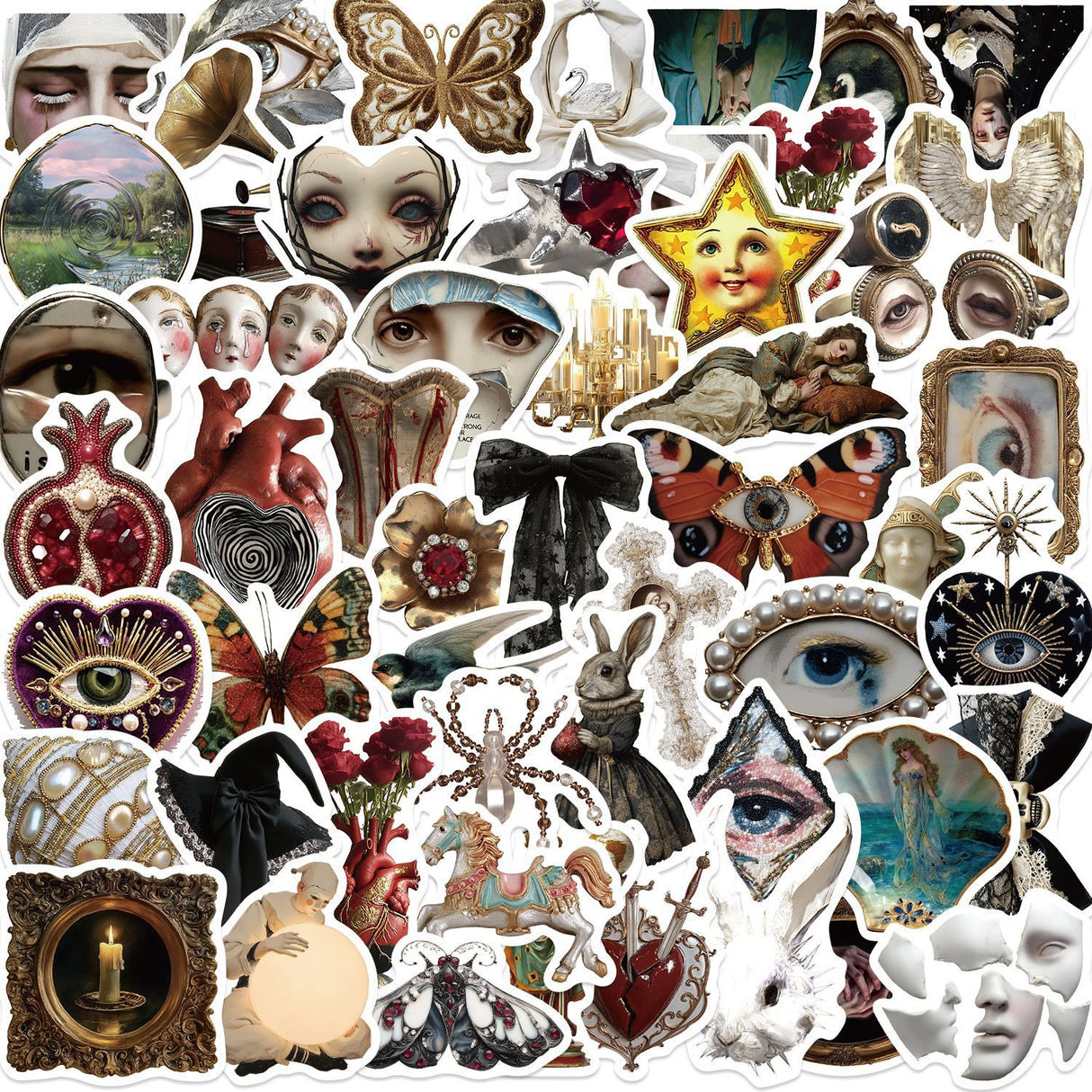 50pcs vintage bizarre sticker pack (s26061804)