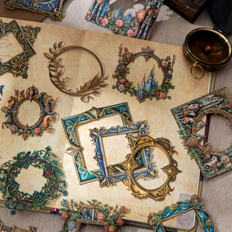 10pcs medieual frame card-sticker pack (S25100902)