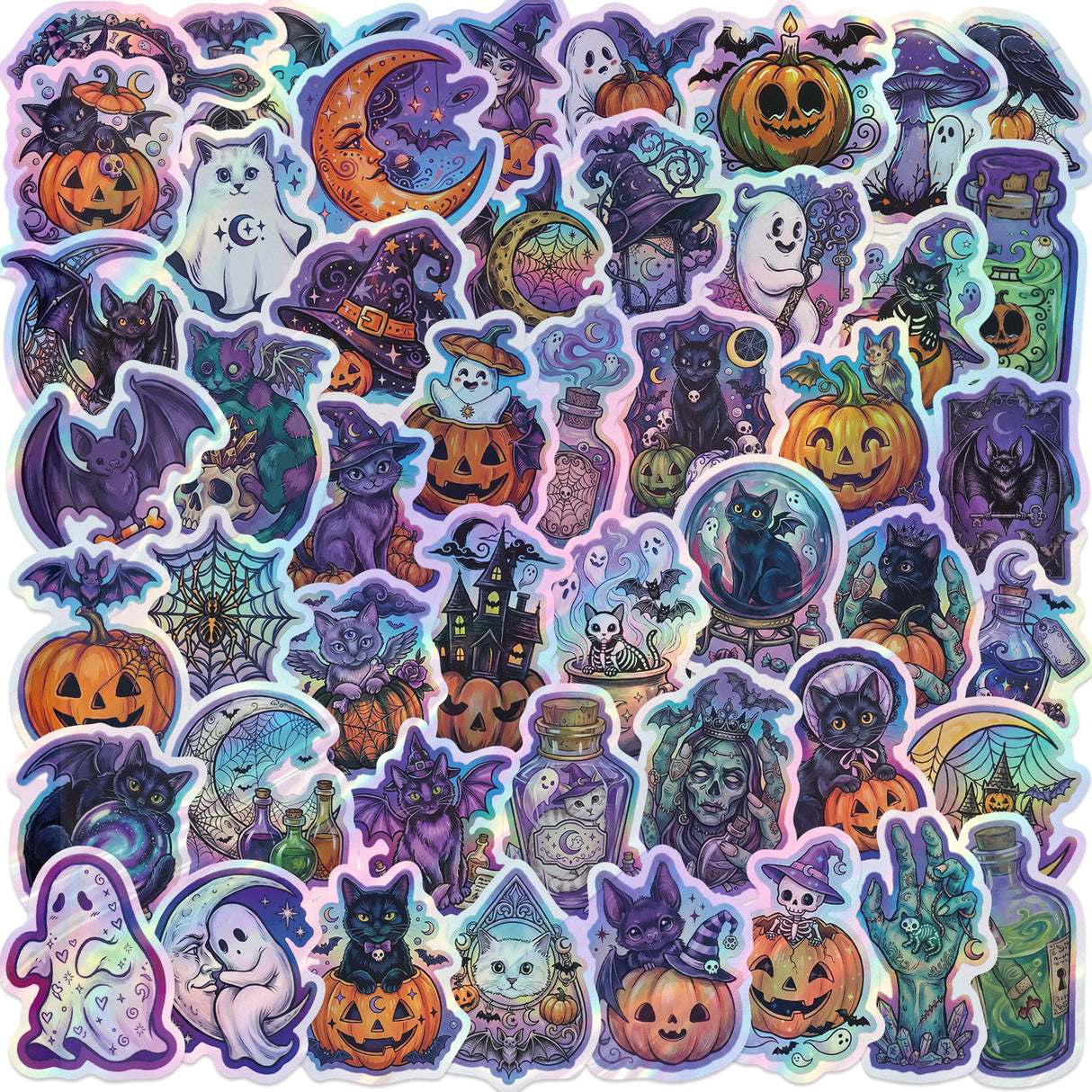 50pcs halloween lazer sticker pack(S26090102)
