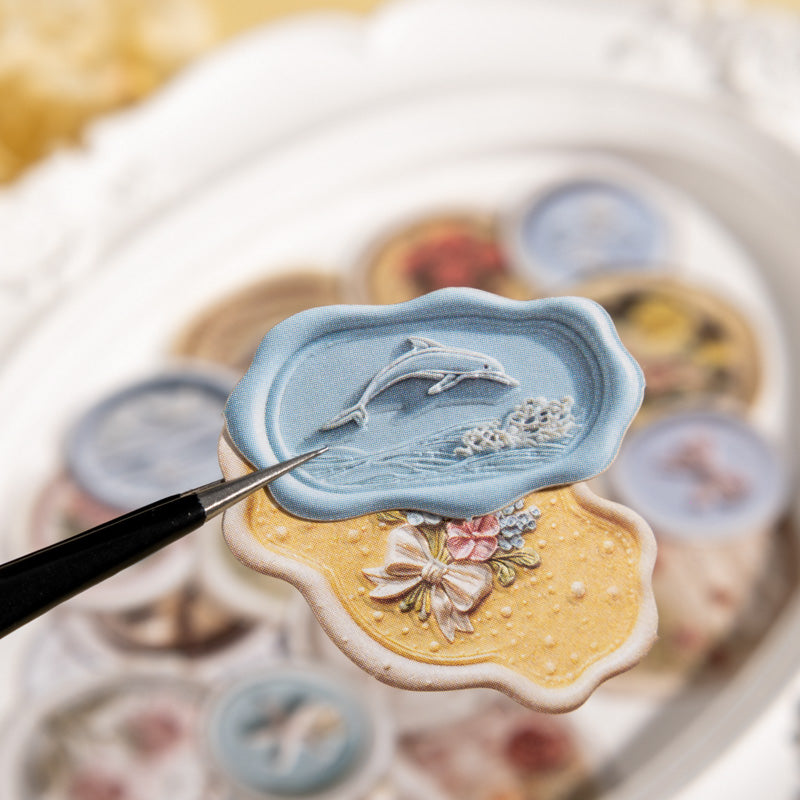 30pcs spring embossed seal wax sticker(S26020306)