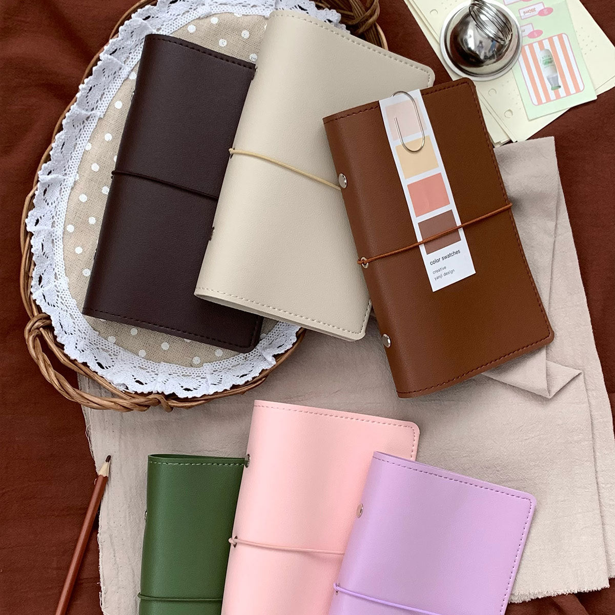 A6 size leather journal book with 50pcs blank pages (C25112501)