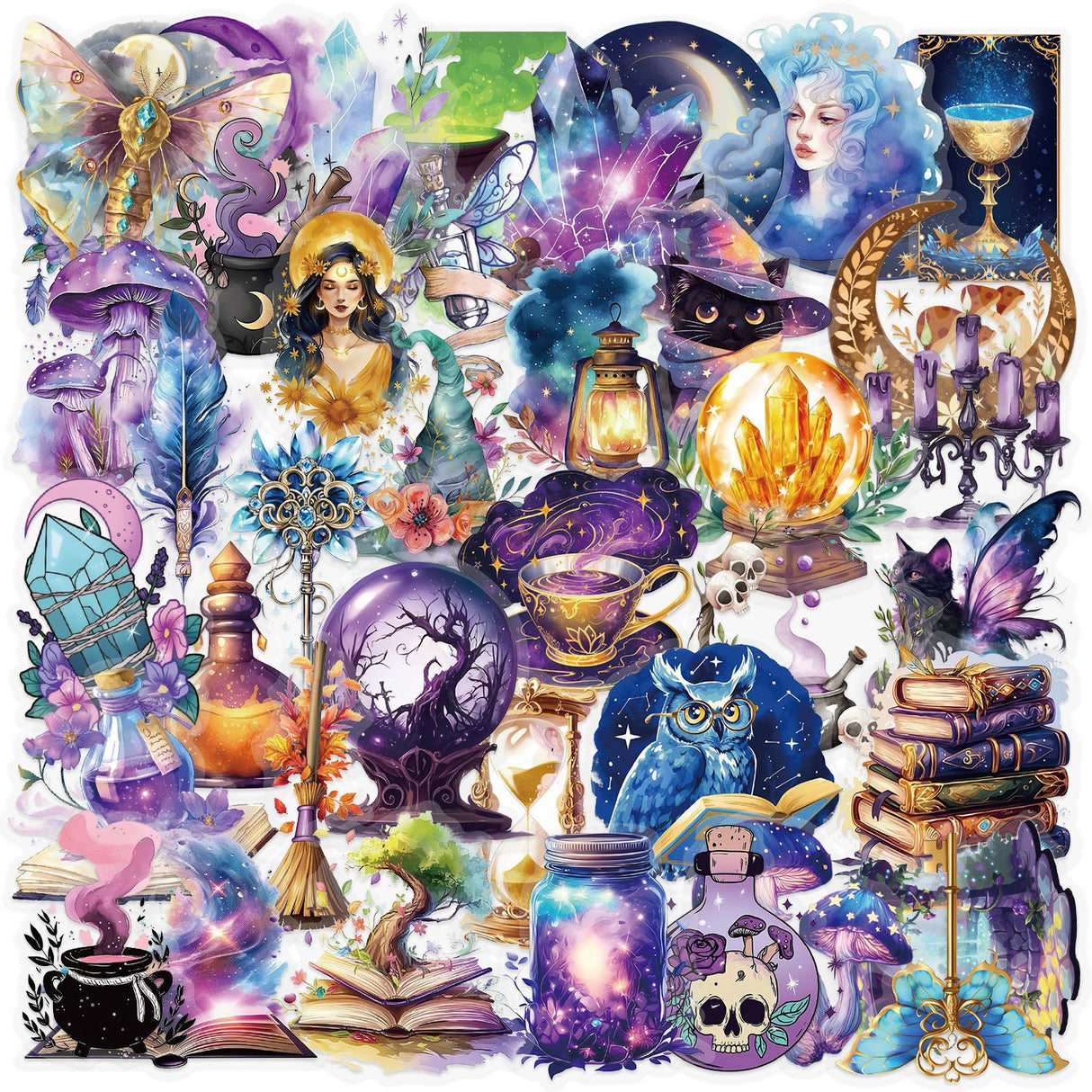 50pcs witch sticker pack (S25062105)
