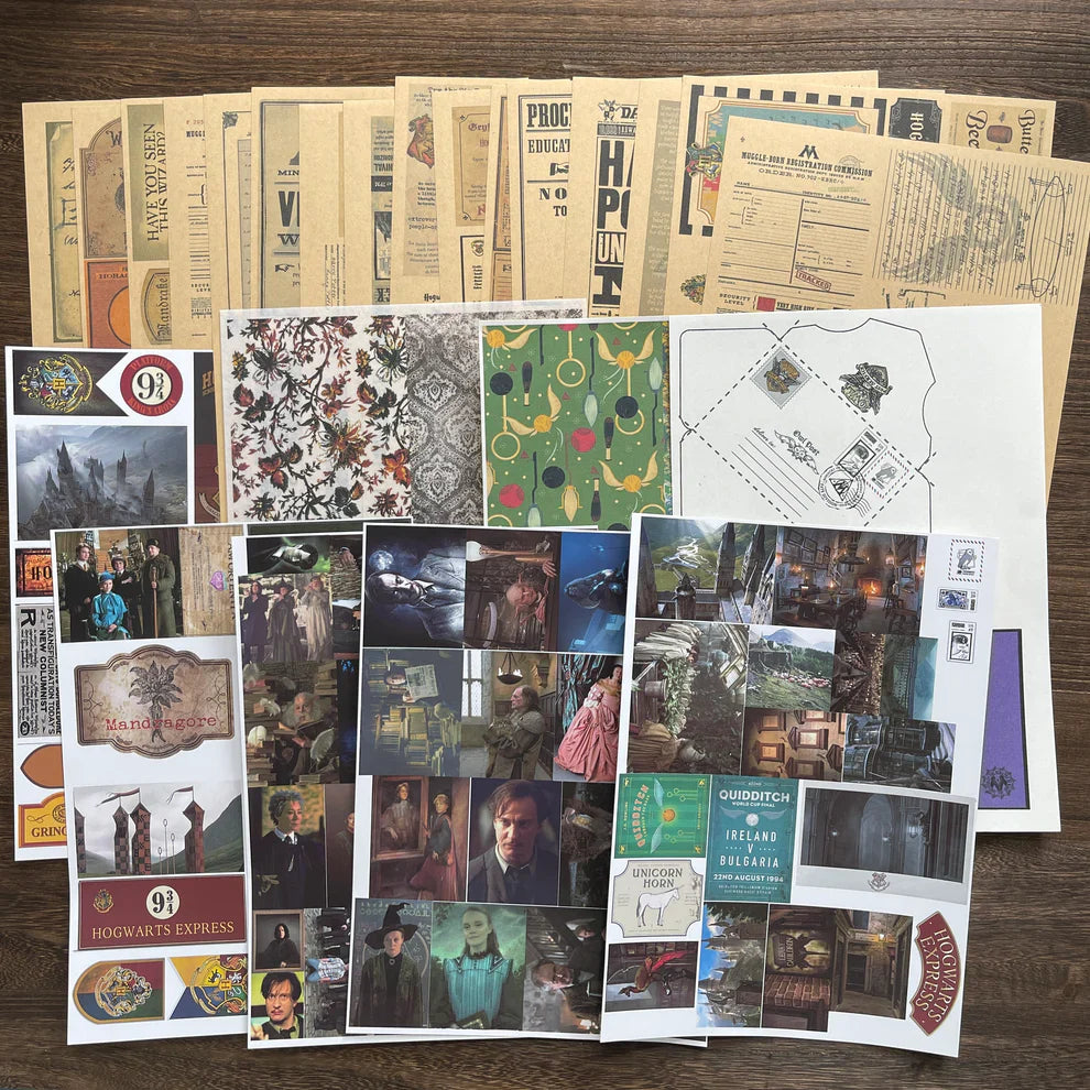 A4 size Hogwarts Style paper & sticker 25 pcs(S26011205)