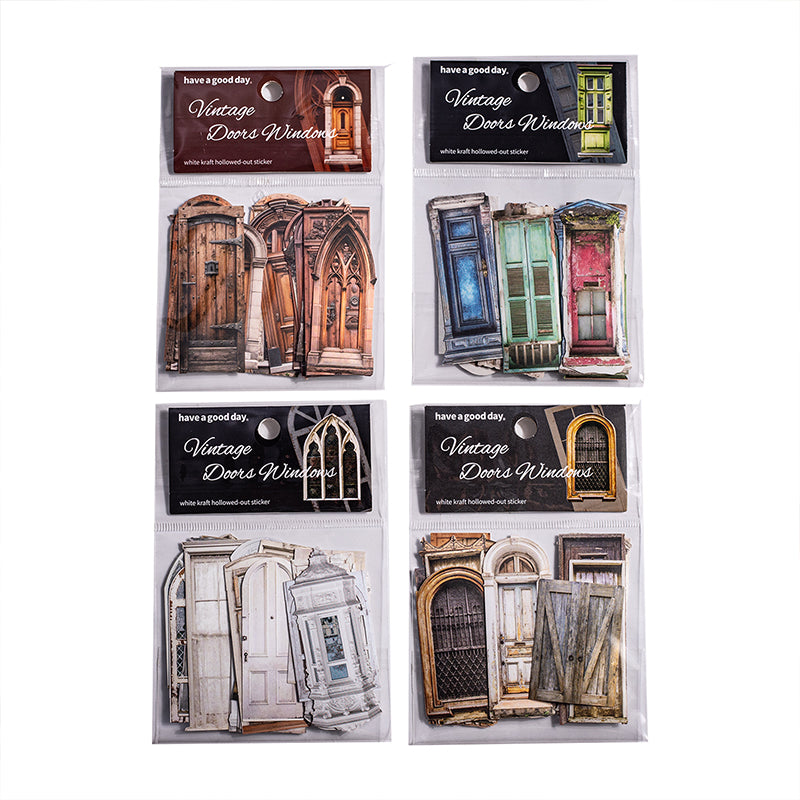 20pcs vintage window door sticker pack (S25102111)