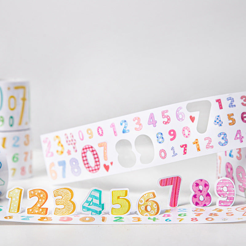 1 roll numbers pre-cut tape (T26040803)