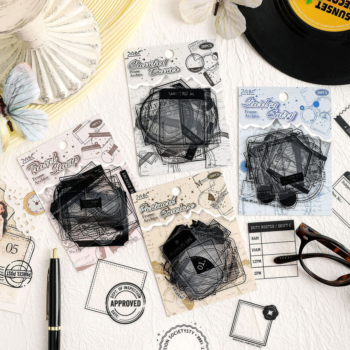 stamp sticker pack 20pcs