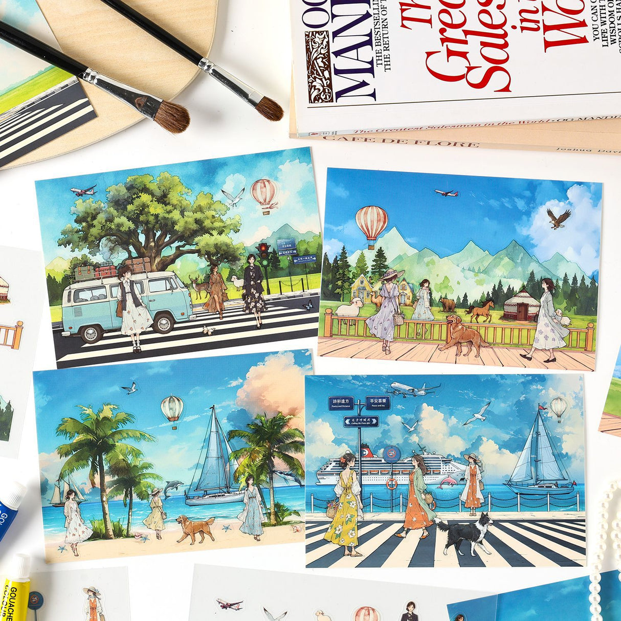 3pcs landscape sticker pack (S25081805)