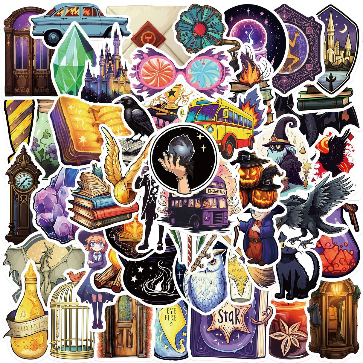 50pcs witch sticker pack (S25062102)