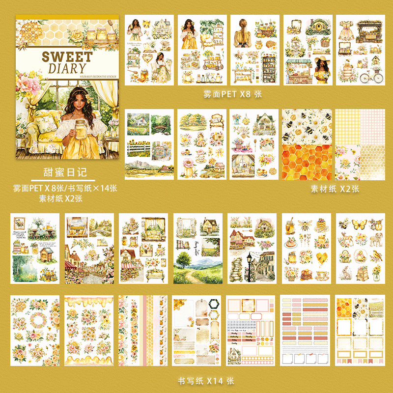 20pages A5 szie honey bees sticker book(TZB26082409)