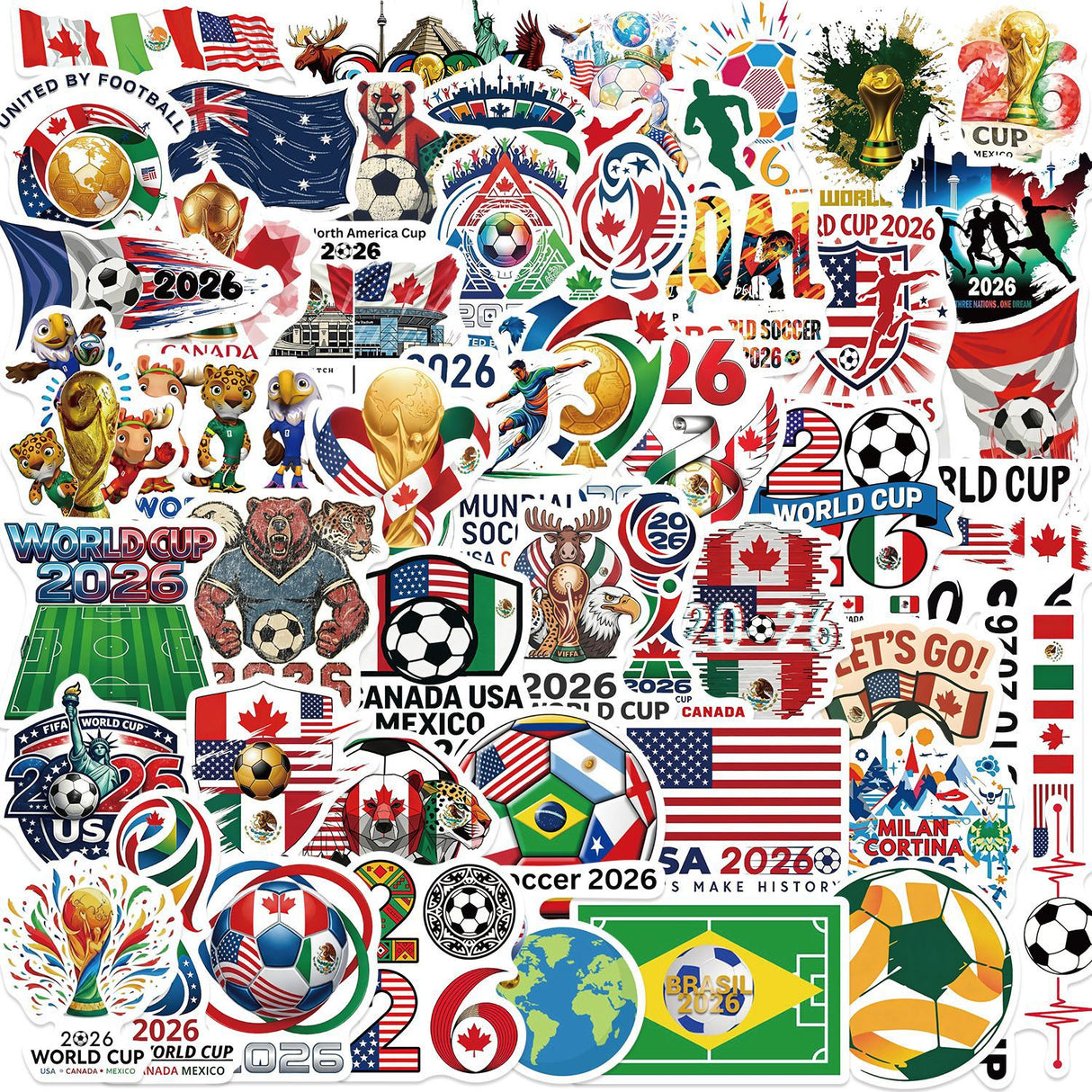 50pcs world cup sticker pack(S26032703)